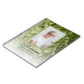 Green Hydrangea Floral Funeral Memorial Livre d'or (Côté gauche)