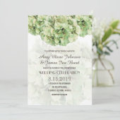 Green Hydrangea Floral Spring Garden Wedding Kaart (Staand voorkant)