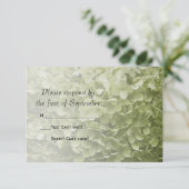 Green Hydrangea Floral Wedding RSVP (Staand voorkant)