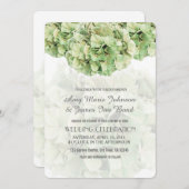 Green Hydrangea Spring Garden Invitations de maria (Devant / Derrière)