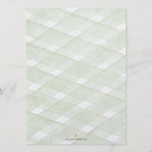 Green Hydrangea Wedding Decor Menus Menu (Achterkant)