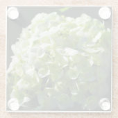 Green Hydrangeas Flowers Glazen Onderzetter (Achterkant)