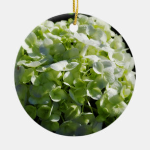 Green Hydrangeas Flowers Keramisch Ornament