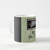 Green I love you, Dad Custom Cat Photo Mok (Voorkant links)