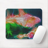 Green Iguana Imaginaire Art Tapis de souris de la  (Avec souris)
