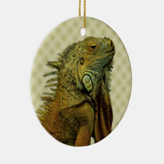 Green Iguana Keramisch Ornament (Rechts)