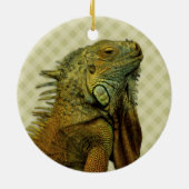 Green Iguana Keramisch Ornament (Achterkant)