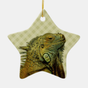 Green Iguana Keramisch Ornament