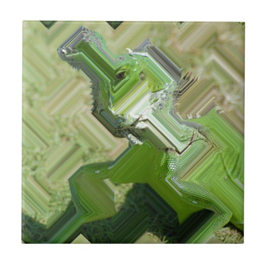 Green Iguana Tegeltje (Voorkant)