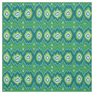 Green Ikat Linen Fabric Stof