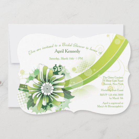 Green Impression Invitation Kaart (Voorkant)