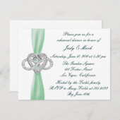 Green Infinity Hart repetitie diner uitnodiging (Voorkant / Achterkant)