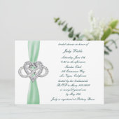 Green Infinity Heart Invitation de la douche nupti (Debout devant)