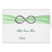 Green Infinity Wedding Table Place Card (Voorkant Horizontaal)
