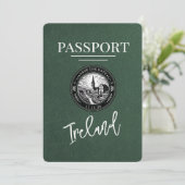 Green Ireland Passport Save the Date (Staand voorkant)