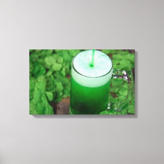 Green Irish Beer Canvas Afdruk (Voorkant)