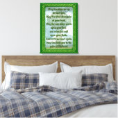 Green Irish Blessing Canvas Afdruk (Insitu (Slaapkamer))