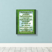 Green Irish Blessing Canvas Afdruk (Insitu (Houten vloer))