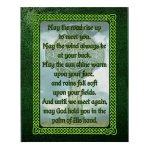 Green Irish Blessing Perfect Poster