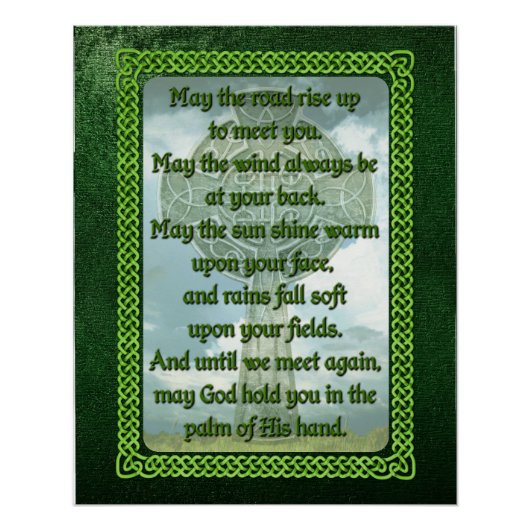 Green Irish Blessing Perfect Poster (Voorkant)
