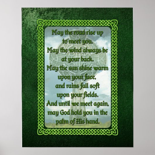 Green Irish Blessing Poster (Voorkant)