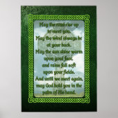 Green Irish Blessing Poster (Voorkant)