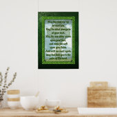 Green Irish Blessing Poster (Keuken)