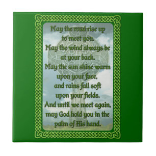 Green Irish Blessing Tegeltje
