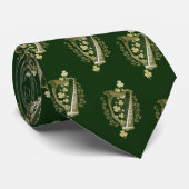 Green Irish Harp & Cravate Shamrock (Roulé)