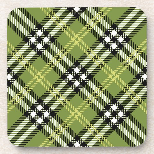 Green Irish Pset Pattern Bier Onderzetter (Voorkant)