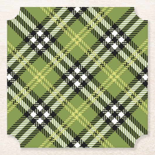 Green Irish Pset Pattern Kartonnen Onderzetters (Voorkant)