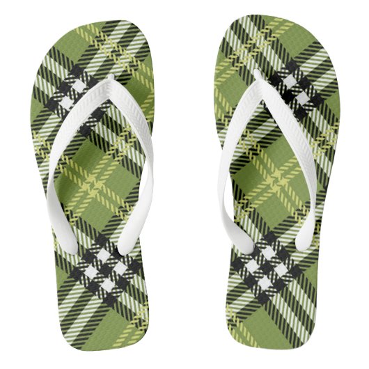 Green Irish Pset Pattern Teenslippers (Voetbed)