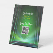 Green Irish Pub Menu Restaurant QR Code Panneau Ta (Recto)