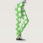 Green Irish Shamrock Happy St Patrick B Leggings (Droite)