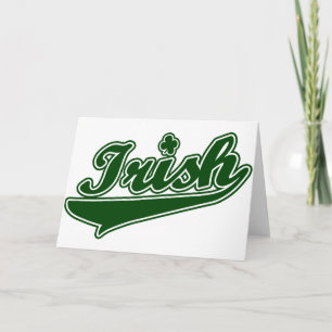Green Irish Shamrock Kaart