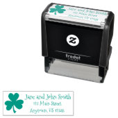 Green Irish Shamrock Luck Clover St. Patrick's Day Zelfinktende Stempel (In situ)