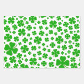Green Irish Shamrock Pattern - St Patrick's Day Wr Inpakpapier Vel (Voorkant 2)