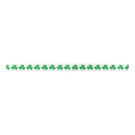 Green Irish Shamrock Satin Ribbon Lint (Voorkant)