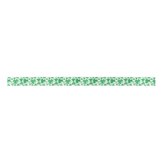 Green Irish Shamrock Satin Ribbon Lint (Voorkant)