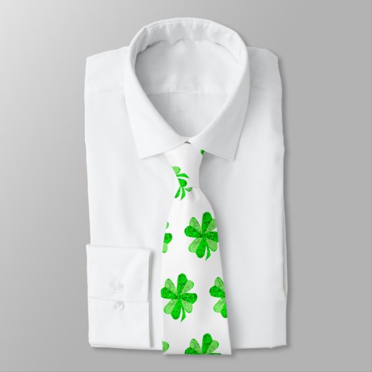 Green Irish Shamrock Young Clover St Patrick's Day Stropdas (Gebonden)