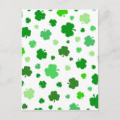 Green Irish Shamrocks Briefkaart (Voorkant)