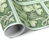 Green Irish Tiled Cadeaupapier (Rol Hoek)