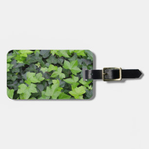 Green Ivy Botanical Print Bagagelabel