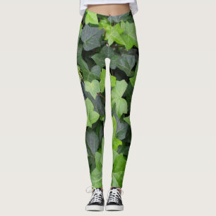 Green Ivy Botanical Print Leggings