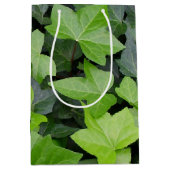 Green Ivy Botanical Print Medium Cadeauzakje (Voorkant)