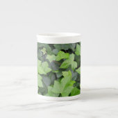 Green Ivy Botanical Print Porselein Kop (Voorkant)