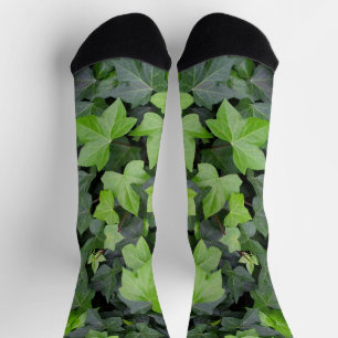 Green Ivy Botanical Print Sokken