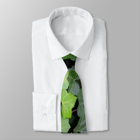 Green Ivy Botanical Print Stropdas (Gebonden)