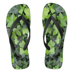 Green Ivy Botanical Print Teenslippers