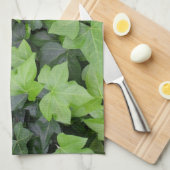 Green Ivy Botanical Print Theedoek (Quarter Fold)